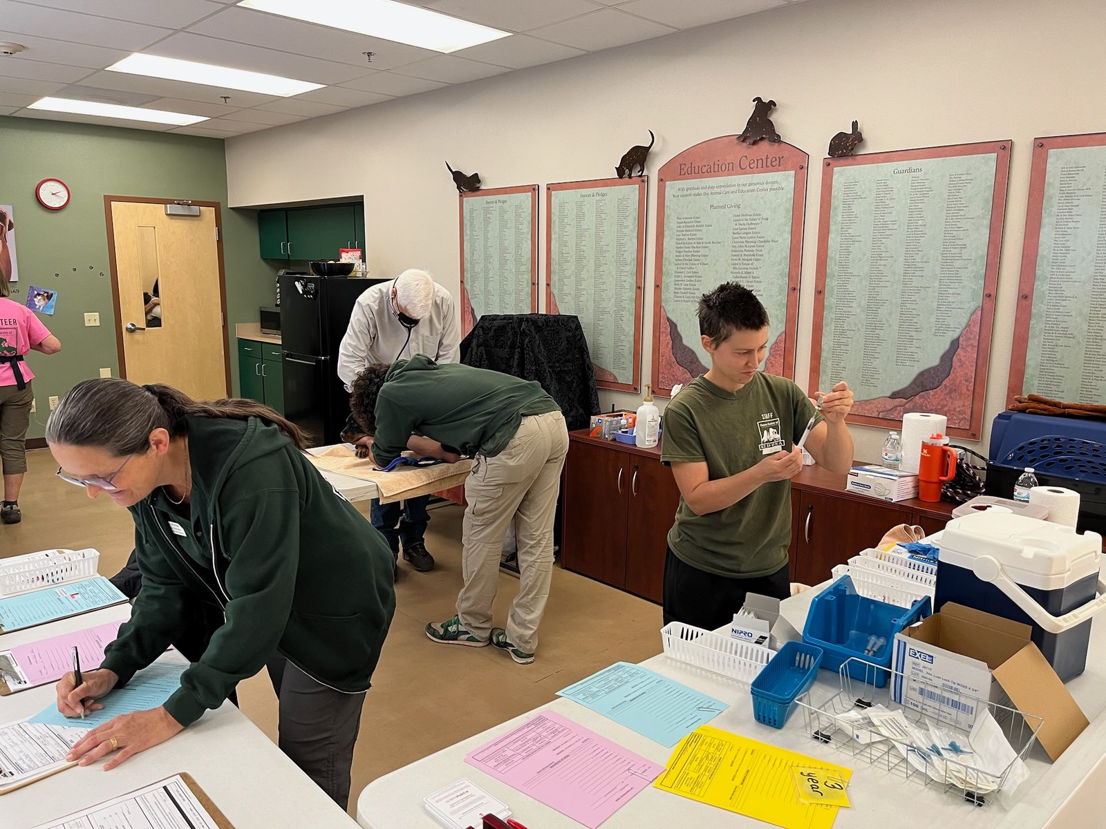 Shelter Staff at Vaccine Clinic 1