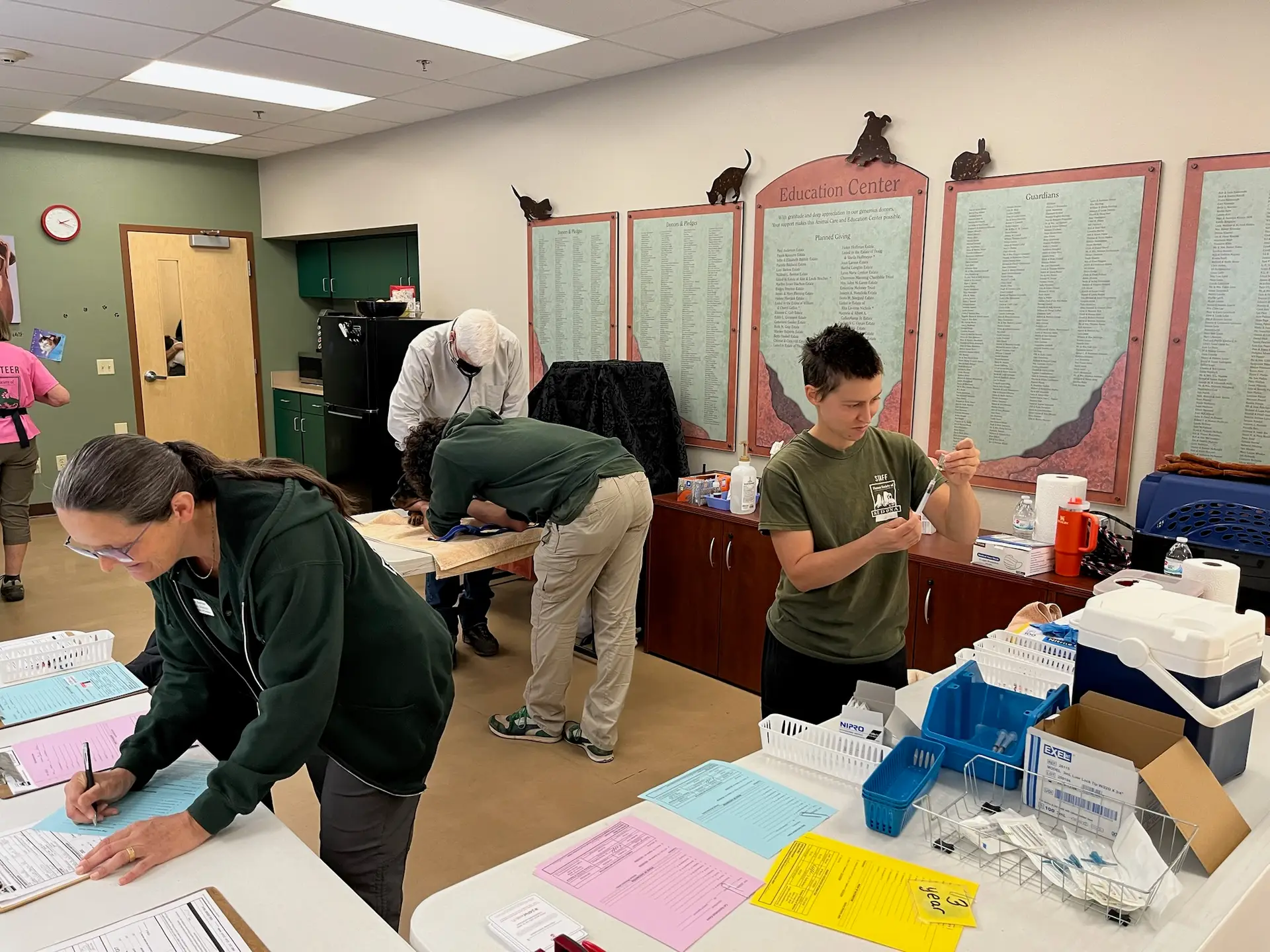 Shelter Staff at Vaccine Clinic 1