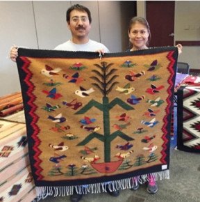 Zapotec rug weavers, Alex and Nancy Martinez, superb weavers from Oaxaca Mexico, will be sharing about and selling their fine textiles at the event.