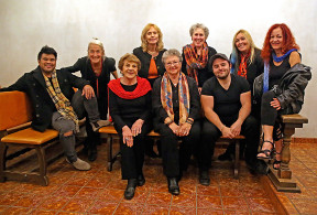 L-R: Maxwell Peters, Kate Hawkes, Sandi Schenholm, Joan Westmoreland, Connie Patrick, Nancy Melmon, Mitch McDermott, Jeanie Carroll and Terra Shelman  (not pictured, Cat Ransom and Murray Archimedes)