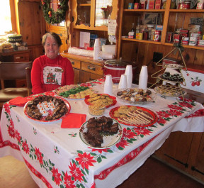 Museum volunteers will be serving hot cider and holiday cookies.