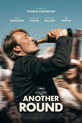 “Another Round” is a fun, moving, life-affirming and thought-provoking drama about friendship, freedom, love — and alcohol. Playing a once brilliant but now world-weary shell of a man, the ever-surprising Mads Mikkelsen delivers a fierce and touching performance.