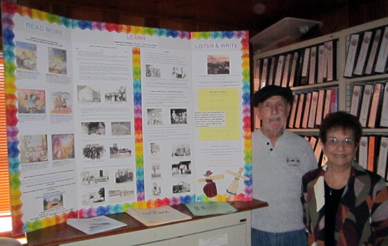 Museum volunteers, Michael and Roseanne Haboush, created the educational display and handouts.