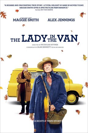 Alan Bennett’s story is based on the true story of Miss Shepherd (played by the magnificent Maggie Smith), a woman of uncertain origins who “temporarily” parked her van in Bennett’s London driveway and proceeded to live there for 15 years.