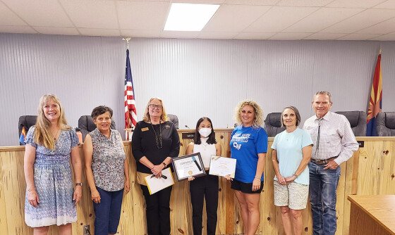 The Camp Verde City Council recognized Johana Pena for winning a Yavapai College Film & Media Arts Scholarship for a video she produced about her beloved older brother’s deportation.