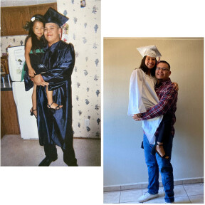 A photo montage of Johana and her brother, Edwan, when each graduated from Camp Verde High School. Edwan graduated in 2009, Johana graduated in May of this year.