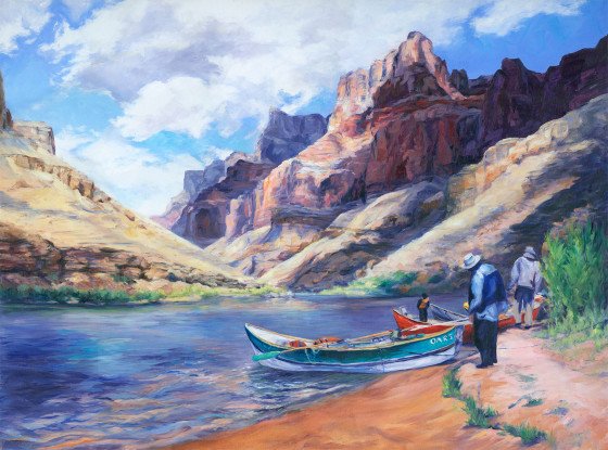 Lunch Break at The Little Colorado River by Mary Lois Brown