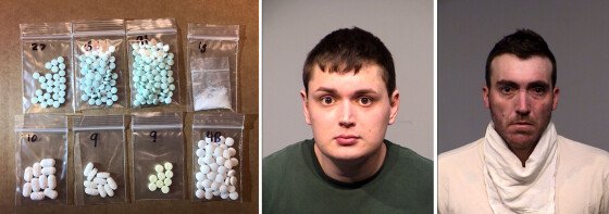 178 fentanyl pills seized with other various pills. Left – John Gonzales. Right- Michael Smargiassi