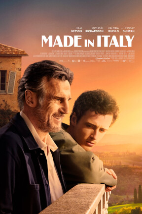 “Made in Italy” is a heart-warming father son story set in glorious Tuscany about bohemian London artist Robert (Liam Neeson), who returns to Italy with his estranged son Jack (Micheál Richardson) to make a quick sale of the house they inherited from his late wife.