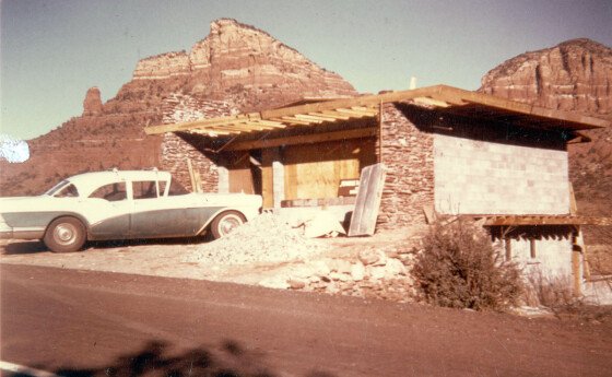 Example of a photo that will be cataloged and made accessible through this grant. Image of Stephen Juharos’ Fine Art Studio in the early 1960s, the first art gallery in Sedona.