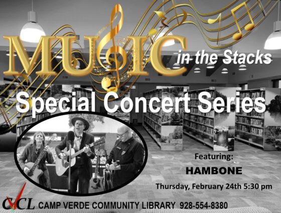 Music in the Stacks Special Concert Series at Camp Verde Community Library featuring Hambone 20220215 MusicStacksConcertFeb2022