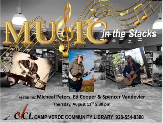 Music in the Stacks at Camp Verde Community Library 20220805 MusicStacksAugust2022