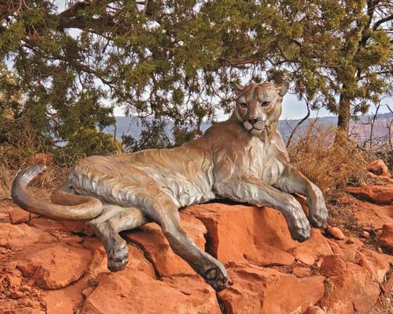 Vantage Point bronze sculpture by Ken Rowe