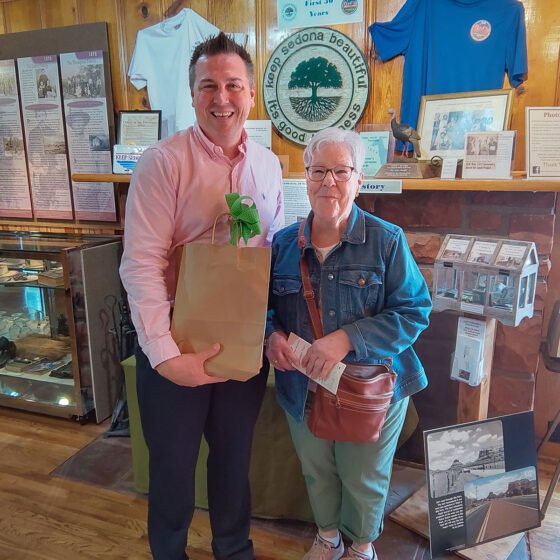 Museum Executive Director with special Museum guest, Schlegal