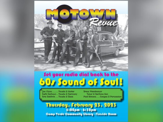 Music in the Stacks Concert Series at Camp Verde Community Library featuring Joe Clyne and The Motown Revue 20230209 Motown 5