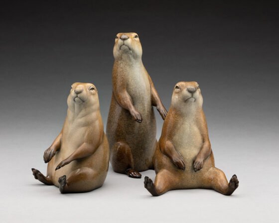 Prairie Dogs, bronzes by Joshua Tobey