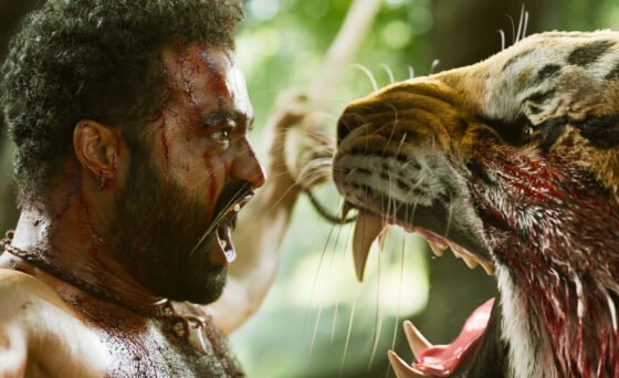 “RRR” is an exhilarating, action-packed spectacular mythologizing two real-life freedom fighters who helped lead India’s fight for independence from the British Raj, Komaram Bheem (N.T Rama Rao Jr., aka Jr NTR) and Alluri Sitarama Raju (Ram Charan).