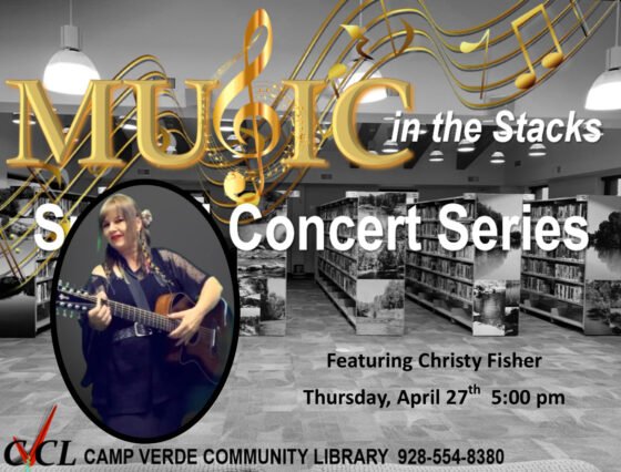Christy Fisher to perform at Camp Verde Community Library’s Music in the Stacks Concert Series April 27th 20230411 MITSConcertSeries ChristyApril2023