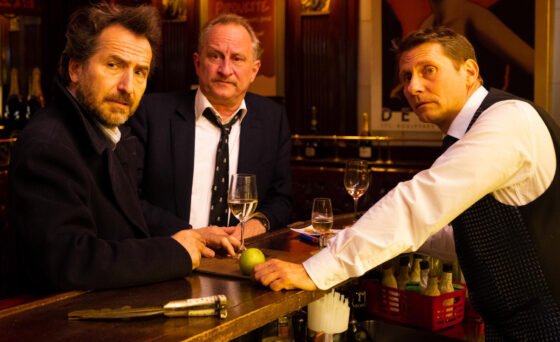 Eight men past their prime reunite at an old Parisian bistro to rehash days gone by in the comedy “Adieu Paris” — the fourth directorial outing of actor-turned-director Edouard Baer.