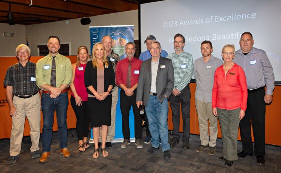 KSB Awards of Excellence Presented From left to right: Chip Norton, Tim Elinski, Colleen TeBrake, Jennifer May, Michael Stevenson, Steve King, Kevin Adams, Craig Swanson, Doug Copp, Ben Burke, Kathi Feher, and Michael Lindner. Photo by Derek Von Briesen.
