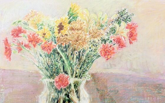 Bouquet - Pastel by Ruth Waddell
