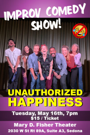 Unauthorized Happiness Team members include Bekah Hinds, Chuck Tyler, Alissa Tyler, Jonathan Bonner, Carlo Habash, Allyraa Creevay and Angie Arndt.