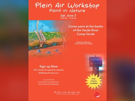 Plein Air Workshop- Paint In Nature at Rezzonico Park by the Verde River 20230524 2023 0603 pleinairworkshop orange fullpage FEAT