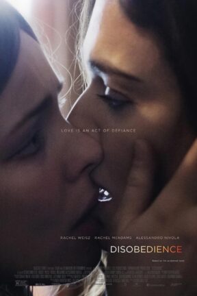 “Disobedience” follows New York photographer Ronit Krushka as she returns to her Orthodox Jewish community that shunned her decades earlier for an attraction to a female childhood friend, Esti. The film stars Rachel Weisz, Rachel McAdams and Alessandro Nivola.