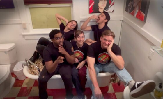 Unauthorized Happiness team members include (top to bottom): Alissa Tyler, Carlo Habash, Jonathan Bonner, Bekah Hinds and Chuck Tyler.