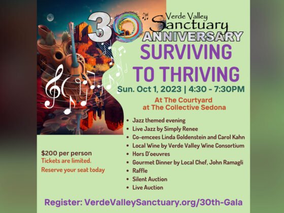 Verde Valley Sanctuary Celebrates 30th Year Anniversary 20230905 VVS30thGalaInvitation FI