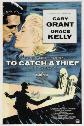 Notorious cat burglar John Robie (Cary Grant) has long since retired to tend vineyards on the French Riviera. When a series of robberies is committed in his style, John must clear his name in “To Catch a Thief”, which also stars Grace Kelly.