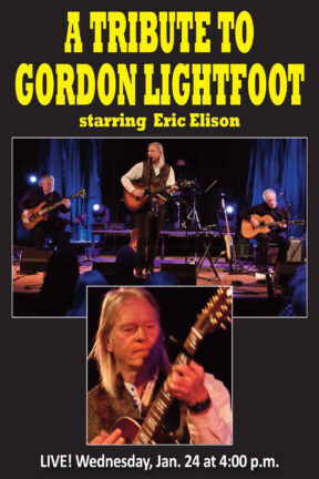 Renowned Gordon Lightfoot Tribute Artist, Eric Elison brings his incredible performance to Sedona for an unforgettable celebration of the music of Gordon Lightfoot.