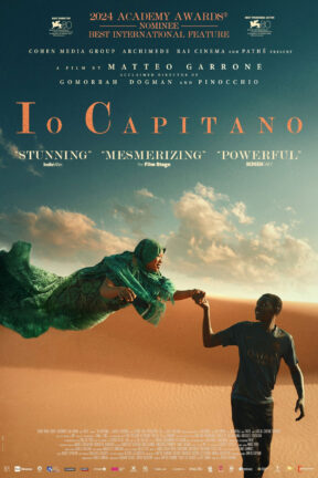 In “Io Capitano”, writer-director Garrone presents a “reverse shot” of the immigration experience while unfurling an epic, cinematographically magnificent odyssey from West Africa to Italy. The film is nominated for the Academy Award for Best International Feature.