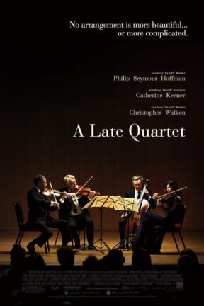 “A Late Quartet” pays homage to chamber music and the cultural world of New York. The film features incredibly moving performances from a cast including Christopher Walken, Philip Seymour Hoffman, Catherine Keener, Mark Ivanir and Imogen Poots.