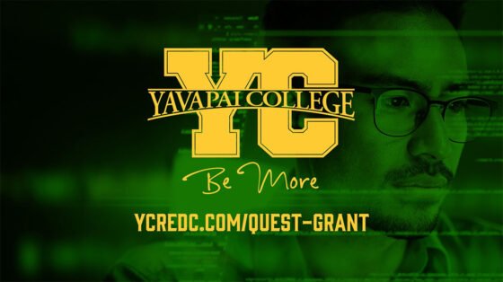 Regional Economic Development Center at Yavapai College offering industry-recognized, career-oriented certifications, TUITION-FREE. 20240401 YavapaiCollegeREDCQuestGrant240401