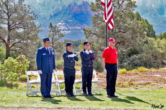 Just another Monday morning … LtCol Sam Skaggs, Police Cadets Maxwell Jankowski, Ryan Pfaff & LtCol Al Coxe