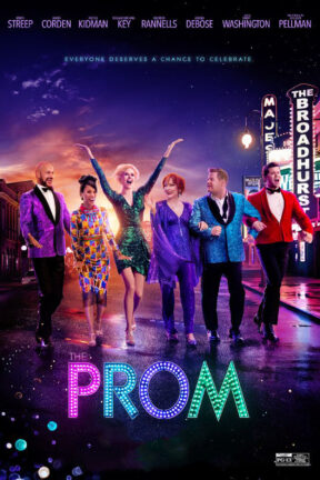 Four fading Broadway stars are in desperate need of a new stage. So, when they hear that trouble is brewing around a small-town Indiana prom — and the press is involved — they know that it’s time to put a spotlight on the issue — and themselves. “The Prom” stars Meryl Streep, James Corden, Nicole Kidman, Andrew Rannells and Kerry Washington.