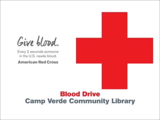 Camp Verde Community Library partners with American Red Cross to host community blood drive 20241120 campverdelib12FLYER FI