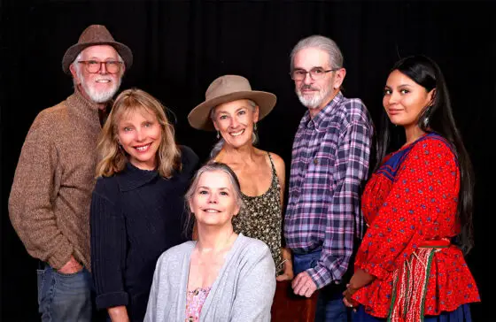 L-R: Gerard Maguire, Dev Ross, Candace Gallagher (seated,) Kate Hawkes, Michael Gallagher and Tianna Hood.