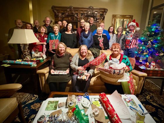 Village Rotary members and guests Holiday wrapping party 2024
