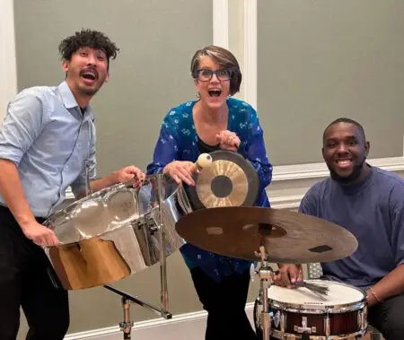 Manos Percussion brings together three classically-trained percussionists — Maria Flurry, Bensen Kwan and Joshua Ferrell — for a journey through the world of rhythm and sound. Featuring 37 instruments, including water, their performances blend classical precision with creative exploration.