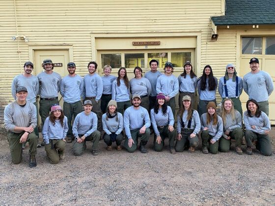 The 24-25 Trail Crew for the Red Rock Ranger District and USFS staff was made possible in an unconventional partnership with the Sedona Red Rock Trail Fund and Wheel Fun non-profits.