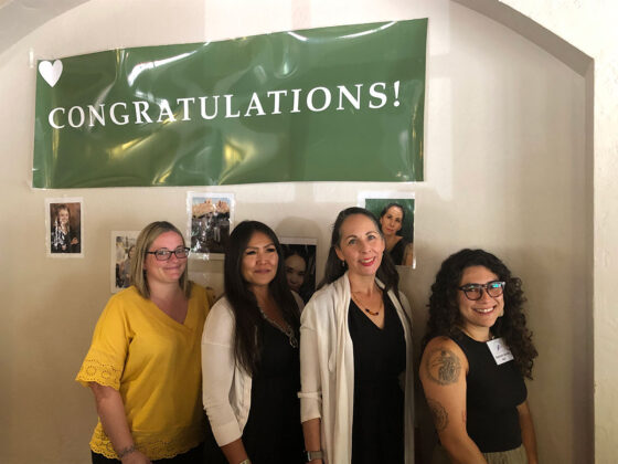 Last year's University Women of Sedona Scholarship winners: Christy Thompson, Denise McClellan, April Baltran and Stephanie Garcia Hernandez.