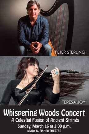 Peter Sterling is an internationally renowned harpist, composer, artist, author, and spiritual guide whose music has redefined the New Age genre. Teresa Joy is a mesmerizing violin virtuoso celebrated for her technical mastery and the graceful, emotive power of her performances.