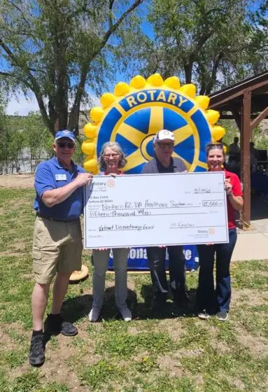 Rotary Club of Sedona Village Presents $15,000 Check at V A Hospital Veterans Picnic