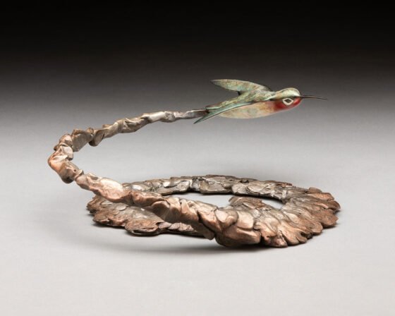 Vortex (Pedestal), bronze sculpture by Joshua Tobey