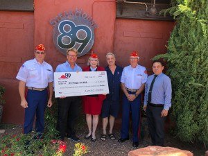 Pictured from left: Bill Chisholom, Marine Corps League of Sedona; Dieter Lehman, Steakhouse89 owner; Terry Frankel, Honorary Commander of the 944th Medical Squadron at Luke Air Force Base; Cyril Chiosa, Steakhouse89 owner; Gordie Garvey, Marine Corps League of Sedona; and Jensen Kong, Steakhouse89 general manager.