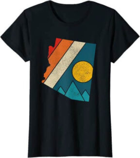 Arizona Vintage State Map T Shirt women