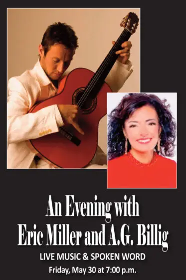 “An Evening with Eric Miller and A.G. Billig” takes the stage at Mary D. Fisher Theatre on Friday, May 30
