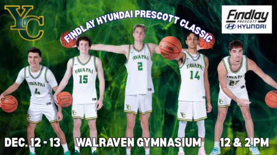 Yavapai Men's Basketball and Findlay Hyundai Prescott to Host Basketball Classic This Weekend